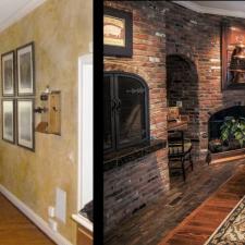 Before and After From a tired and dated faux finish to a perfectly modern color upgrade